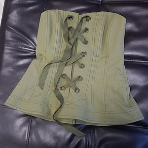 Nanette Lepore BNWT Cactus green colored corset